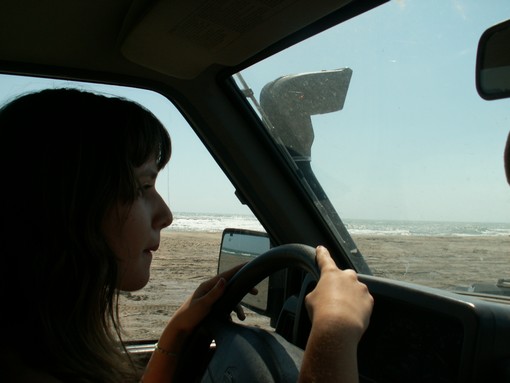 Ma fille au volant du Chti'Pépére.